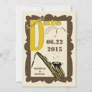Vintage Style Jazz Save The Date Invitation at Zazzle
