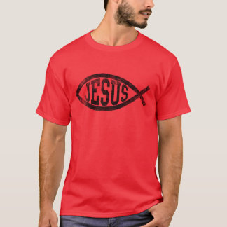 Vintage Style Jesus Fish Ichthys T-Shirt