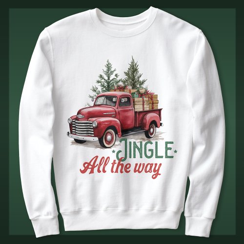 Vintage Style Jingle All The Way Christmas Sweatshirt