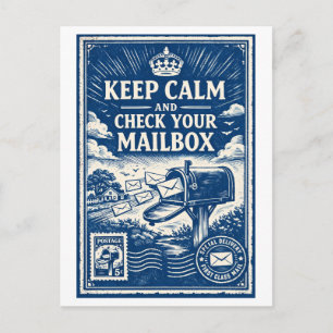 Vintage-Style "Keep Calm" Mailbox  Postcard