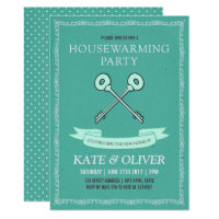 Vintage Style Keys Housewarming Party Invitation