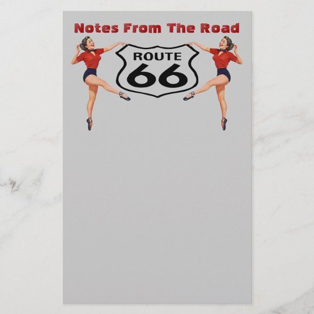 Vintage Style "Kicks" Stationery Customize Saying (Front)