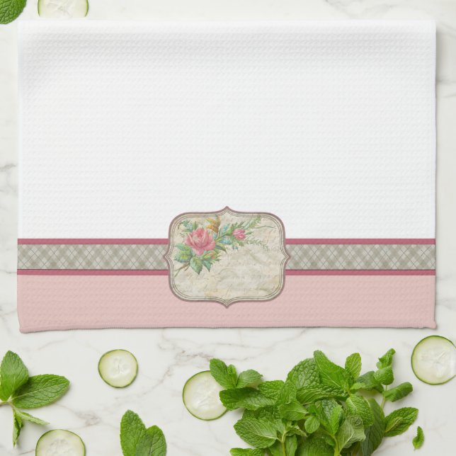Vintage Style Kitchen Towel (Folded)