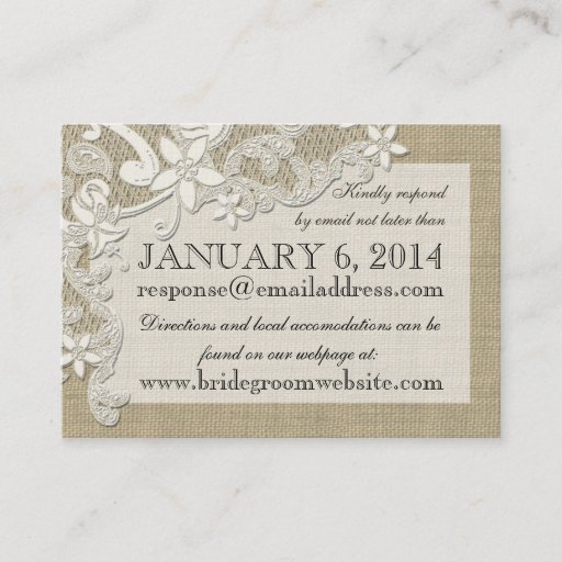 Customizable Vintage Style Lace Design Insert card Business Cards