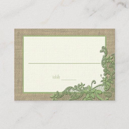 Customizable Vintage Style Lace Design Place Card Business Card Template