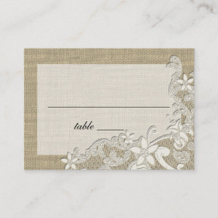 Vintage Style Lace Design place card