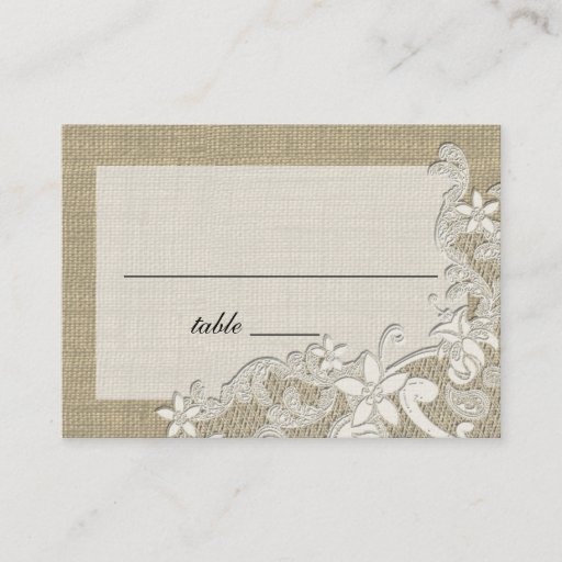 Customizable Vintage Style Lace Design place card Business Cards