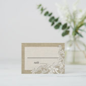 Vintage Style Lace Design place card (Standing Front)