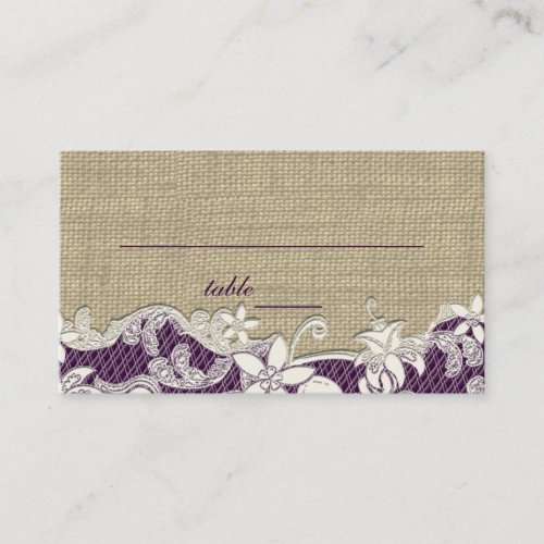 Vintage Style Lace Design place card Business Card Template