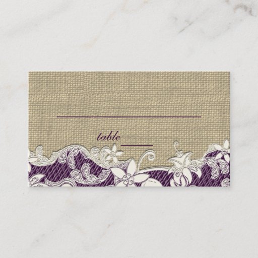 Customizable Vintage Style Lace Design place card Business Card Template