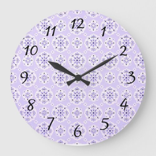 Vintage Style Lavender Purple Pastel Wall Clock