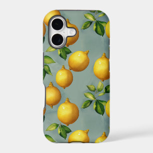 Vintage Style Lemons Pattern Wallpaper Art iPhone 17 Case