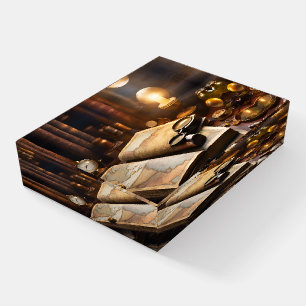 Vintage Style Library Acrylic Paperweight