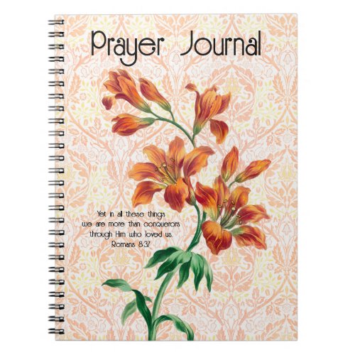 Vintage Style Lily Bunch Prayer Journal