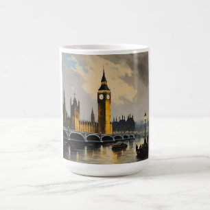 Vintage Style London Travel Big Ben Parliament Coffee Mug