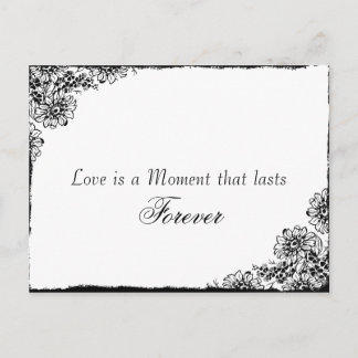 Vintage Style Love Quote Save the Date Announcement Postcard