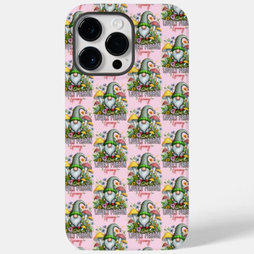 Vintage Style Lovely Gnome with Mushrooms Art Case_Mate iPhone 14 Pro Max Case