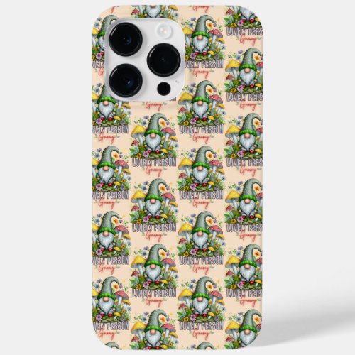 Vintage Style Lovely Gnome with Mushrooms Art Case_Mate iPhone 14 Pro Max Case