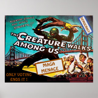 Vintage Style, MAGA Menace, Poster