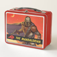 Vintage Style Mandalorian Halftone Art Metal Lunch Box