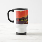 Vintage Style Mandalorian Halftone Art Travel Mug (Left)