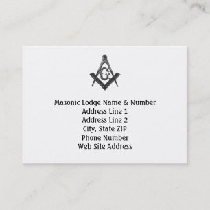 Vintage Style Masonic Lodge Business Card