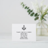 Vintage Style Masonic Lodge Business Card (Standing Front)