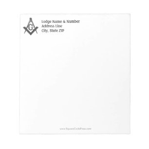 Vintage Style Masonic Lodge Notepad