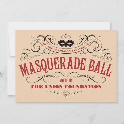 Vintage Style Masquerade Ball Invitations