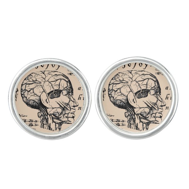 Vintage-Style Medical/Anatomy Cufflinks (Front)