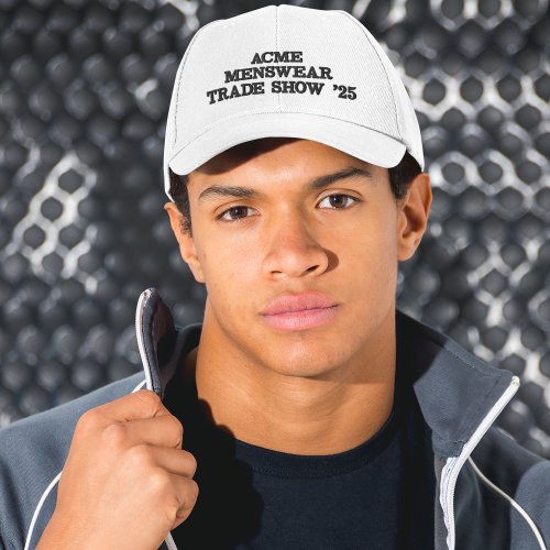 Vintage_Style Menswear Trade Show Embroidered Baseball Cap