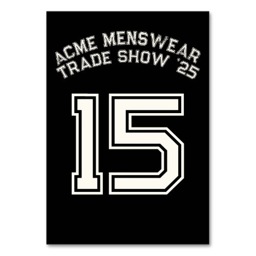 Vintage_Style Menswear Trade Show Table Number
