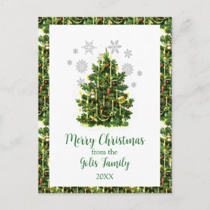 Vintage Style Merry Christmas Postcard
