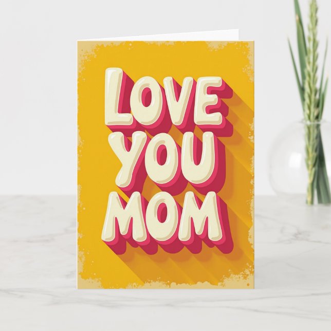 Vintage Style Moms Day Card (Front)