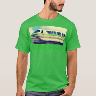 Vintage Style Monorail Design T-Shirt