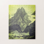 [ Thumbnail: Vintage Style Mountain Peak Illustration Puzzle ]