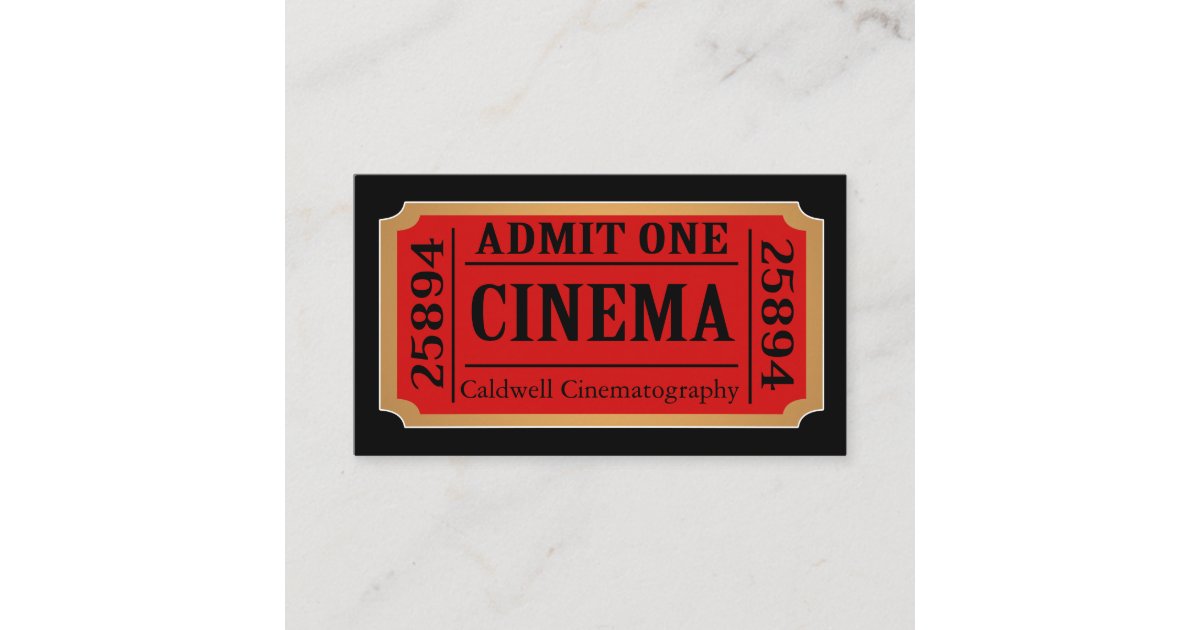 Vintage Style Movie Ticket Stub