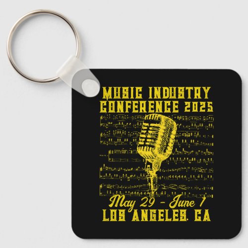 Vintage_Style Music Industry Conference  Keychain
