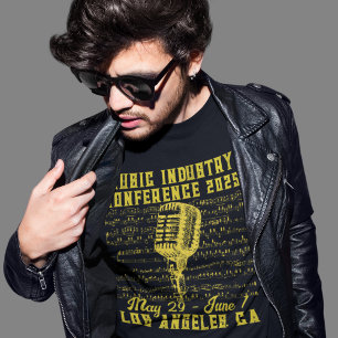 Vintage-Style Music Industry Conference T-Shirt