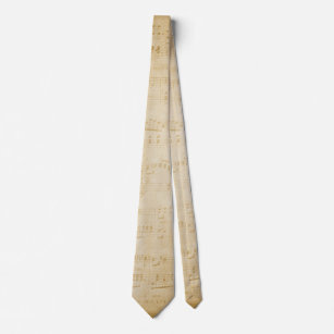 Vintage style. Musical notes. Neck Tie