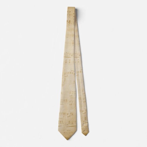 Vintage style Musical notes Neck Tie