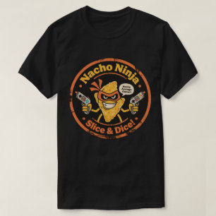 Vintage Style Nacho Chip with Light Guns Gamer T-Shirt