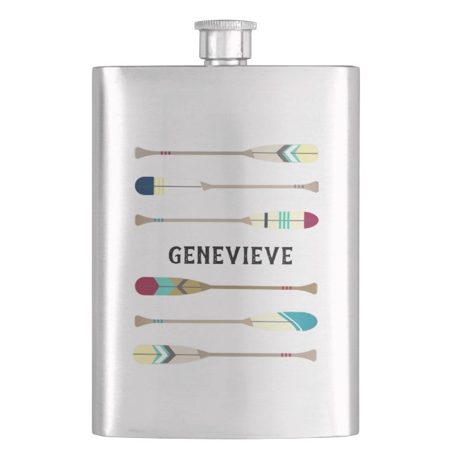 Vintage-style Oars Flask (Front)