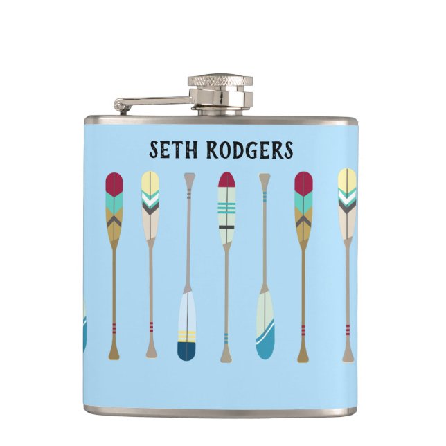 Vintage-style Oars Flask (Front)