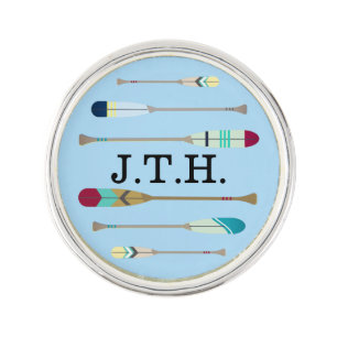 Vintage-style Oars Lapel Pin