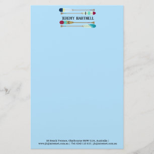 Vintage-style Oars Stationery