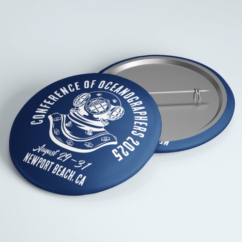 Vintage_Style Oceanography Conference Button