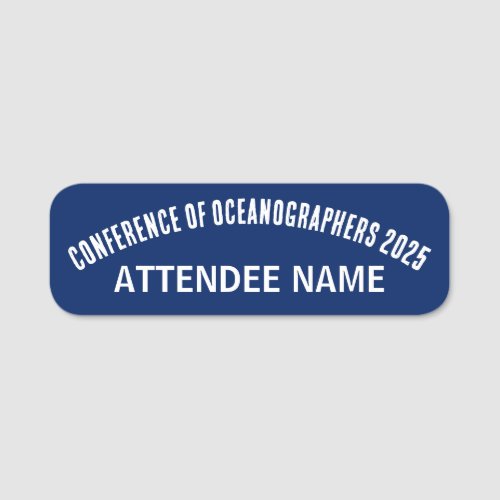 Vintage_Style Oceanography Conference Name Tag