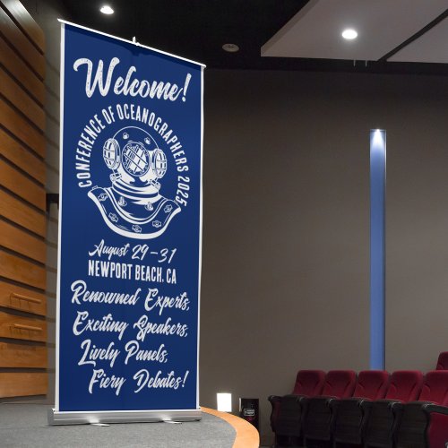 Vintage_Style Oceanography Conference Retractable Banner