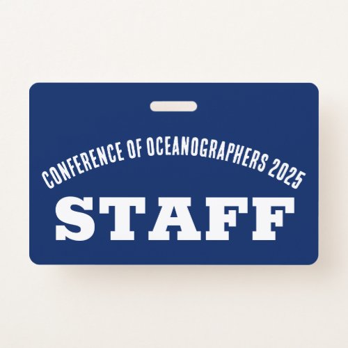 Vintage_Style Oceanography Conference Staff Badge